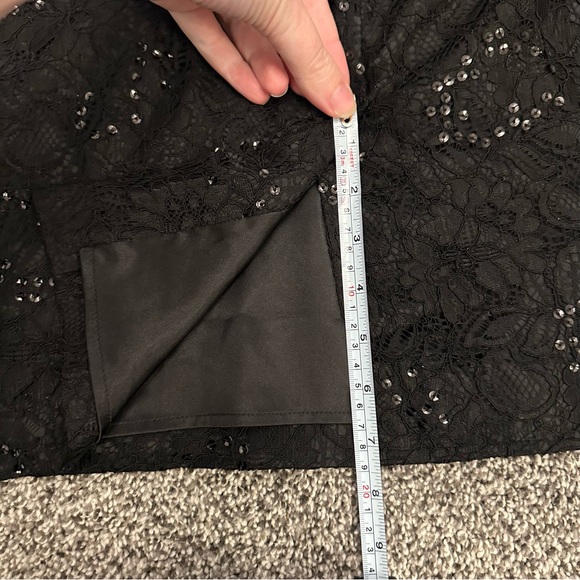 BCBG Maxazria Black Lace and Sequins Strapless dress. Women’s Medium. - Picture 6 of 10